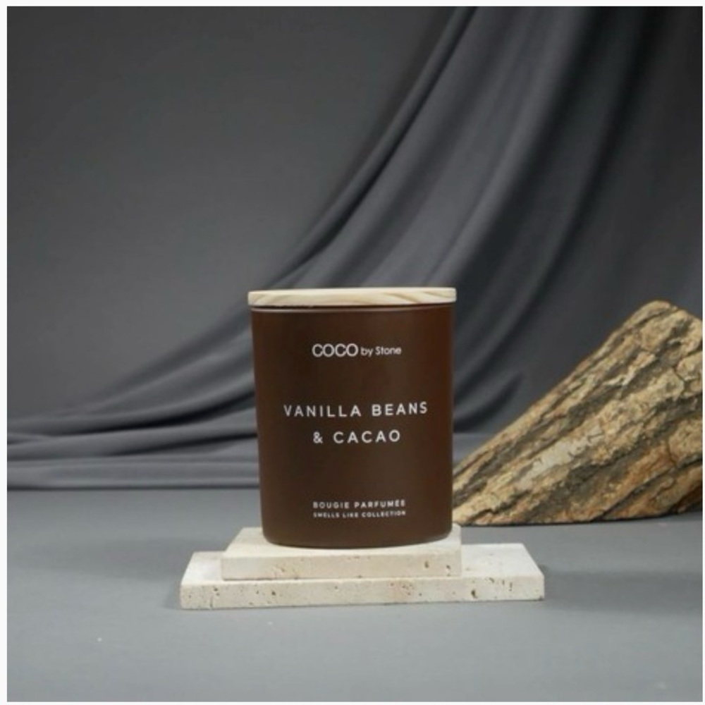 Vanilla Beans & Cacao Candle - Brown